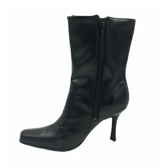 New vintage y2k JOLIE VICTORIA Black Heel Boot with Inside Zipper – Size 8 - Picture 3 of 9